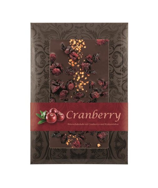 Cranberry VEGAN Fritz Kunder Design Tafel 125g