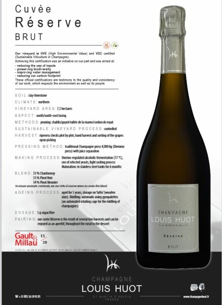 Champagner Reserve Brut, Louis Huot