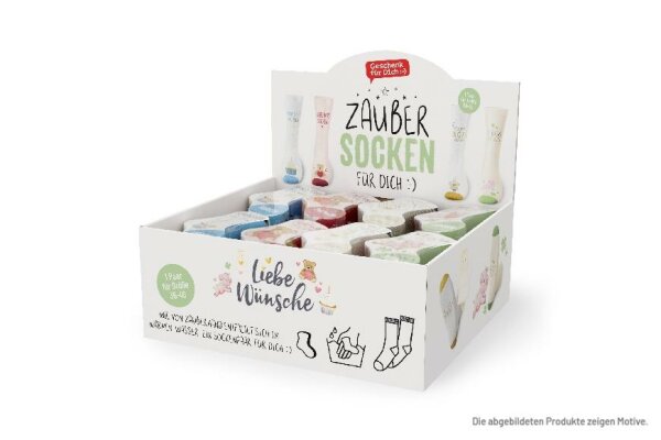 Zaubersocken in verschiedenen Designs