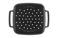 Outdoor Grillkorb quadratisch 30cm schwarz matt