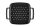 Outdoor Grillkorb quadratisch 30cm schwarz matt