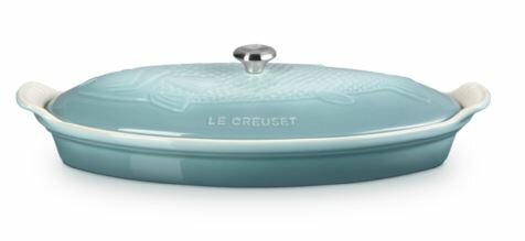 Fischbackform Tradition mit Deckel Sea Salt 34 cm