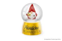 Glitzerkugel Happy X-Mas Wichtel