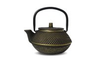 Teekanne Lushan, Gusseisen schwarz-gold, 300 ml mit...