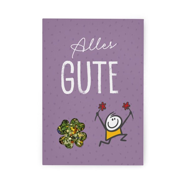 Grußkarte "Alles Gute" 40g Salz, Rinama