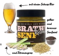 Bratwurstsenf aus der Küstensenf Manufaktur