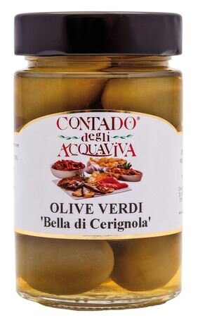 Contado degli Acquaviva - ganze grüne Oliven Bella di Cerignola 190g