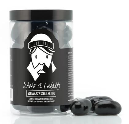 Schoko und Lakritz "Schwarze Schulkreide" -  von Lasse Lakrits 275g