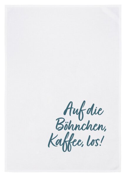 Auf die Böhnchen, Kaffee los .... - Geschirrtuch