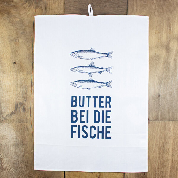 Geschirrtuch "Butter bei die Fische" von Bow & Hummingbird