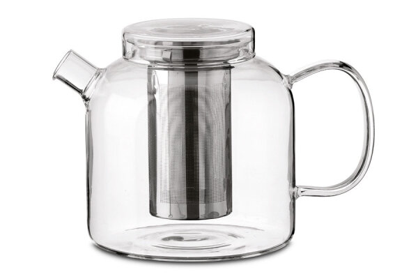 Teekanne Globe, 1500 ml Glas mit Edelstahlfilter
