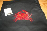 Schürze schwarz - Crab Motiv