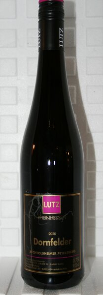 Dornfelder Quallitätswein fruchtig lieblich 2023, Weingut Lutz
