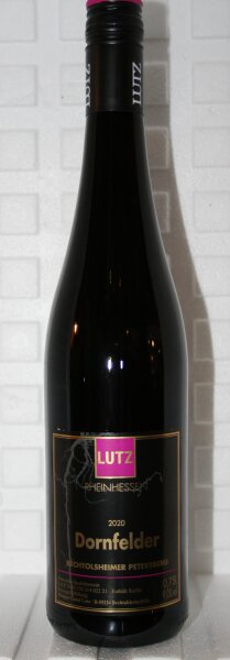 Dornfelder Quallitätswein fruchtig lieblich 2024, Weingut Lutz