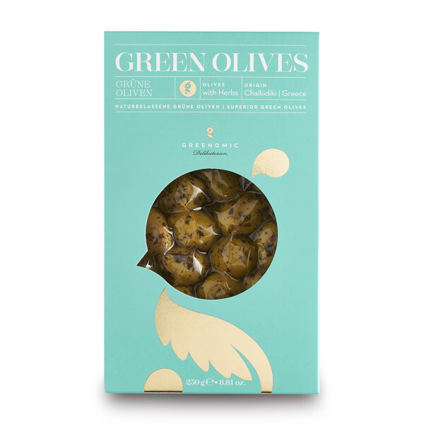 Grüne Oliven mit Stein 250g