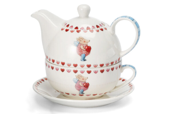 Tea for one Set "Schutzengel" 3tlg.- 0,4l New Bone China